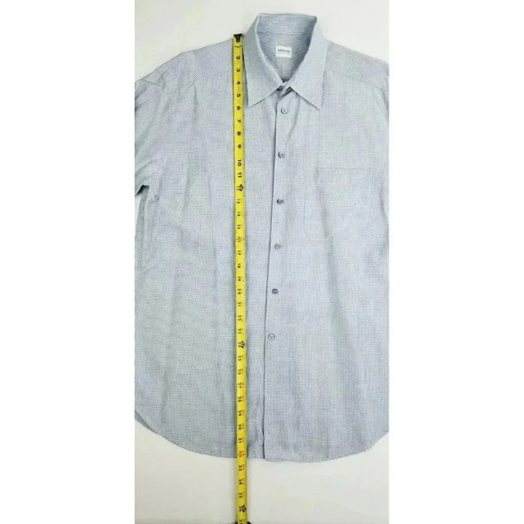 Armani Collezioni 16/41/L Men's Miniature Blue White Stripe Pattern Long Sleeve - Picture 10 of 11